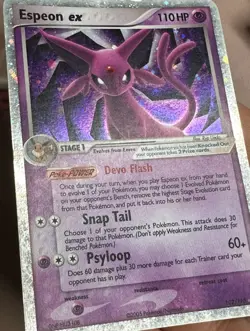 2005 Espeon Ex Holo Unseen Forces 102/115 Pokemon TCG - Image 2