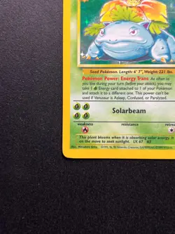Pokemon TCG Venusaur 15/102 Base Set Holo Rare WOTC Vintage 1999 LP/MP - Image 4