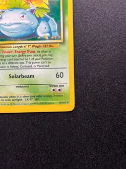 Pokemon TCG Venusaur 15/102 Base Set Holo Rare WOTC Vintage 1999 LP/MP - Image 5