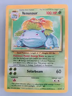 Venusaur 15/102 Base Set Holo Rare :: Pokemon TCG :: WOTC 1999 - Image 3