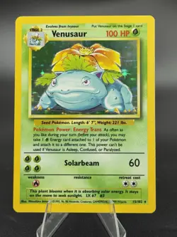 Venusaur - 15/102 - Base Set Unlimited 1999 - WOTC - Holo Rare - LP - Pokemon - Image 1