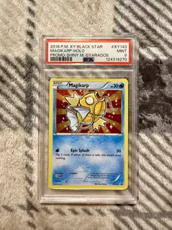 🔥PSA 9 Mint Magikarp XY143 Black Star Promo HOLO Pokemon Card - Image 1