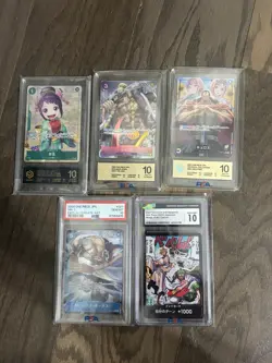 One piece TCG JPN psa, cgc , pgc GRADED 10 CARD LOT - Image 1