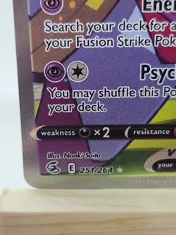 Pokemon Mew V 251/264 Ultra Rare Full Art Holo Fusion Strike TCG Card - Image 2
