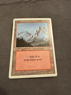 Magic The Gathering Misprint Crimped Revised Mountain Factory Error - Image 1