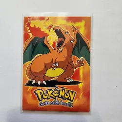 Topps Pokemon Charizard E6 of 12 Blue Logo Non-Holo TCG Rare Vintage Card - Image 1