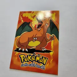 Topps Pokemon Charizard E6 of 12 Blue Logo Non-Holo TCG Rare Vintage Card - Image 2