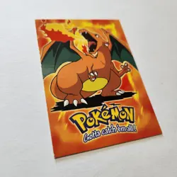 Topps Pokemon Charizard E6 of 12 Blue Logo Non-Holo TCG Rare Vintage Card - Image 3