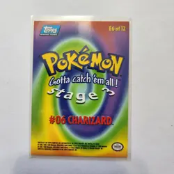 Topps Pokemon Charizard E6 of 12 Blue Logo Non-Holo TCG Rare Vintage Card - Image 4