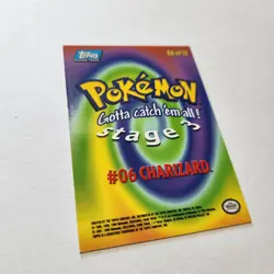 Topps Pokemon Charizard E6 of 12 Blue Logo Non-Holo TCG Rare Vintage Card - Image 5