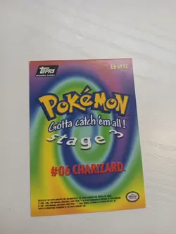 Charizard E6 of 12 Movie Edition Foil Topps 1999 Blue logo Pokemon Card NM/LP - Image 2