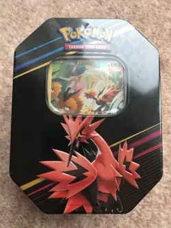 Pokemon TCG Crown Zenith Galarian Zapdos Tin Sealed - Image 1