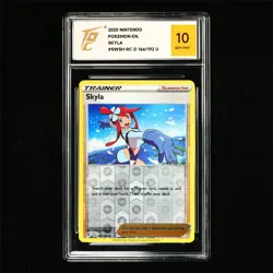 TQG 10 GEM MINT 2020 Pokemon ENG SKYLA 166/192 U - Image 2
