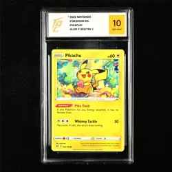 TQG 10 GEM MINT 2022 Pokemon ENG Pikachu 052/196 C - Image 1