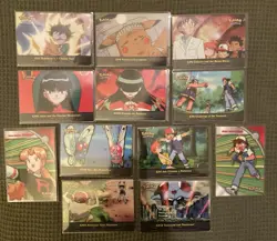 Topps Blue Logo Pokemon Cards TV Animation Bundle x12 LP Crease On Ep1 Pokemon - Image 1