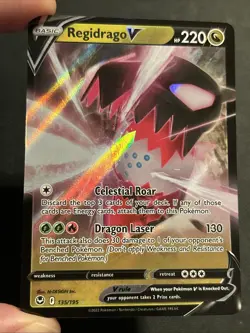 Regidrago V 135/195 Swsh12: Sword & Shield - Silver Tempest Holo Pokemon TCG NM - Image 3