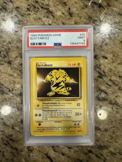 Pokemon TCG Electabuzz Base Set Unlimited 20/102 PSA 9 - Image 1