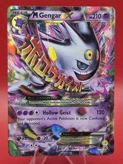 M Gengar EX XY166 - Shiny Mega Gengar Black Star Promo - Holo Rare Pokemon LP - Image 1