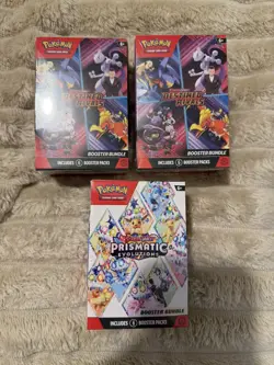 Pokemon Prismatic Evolutions Booster Bundle + 2 Destined rivals Bundles- sealed - Image 1