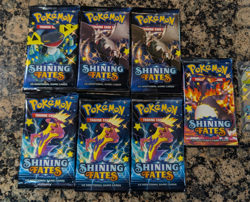 7x Pokemon TCG: Shining Fates Booster Pack Lot w/ promos - Image 2