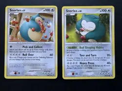 Snorlax 33/111 & 81/111 Rising Rivals - Pokemon TCG Mid-era - LP Rare - Image 1