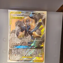 Pokemon Lucario & Melmetal GX 120/214 Sm-Unbroken Bonds TAG TEAM Ultra Rare Holo - Image 1