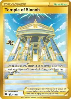 Temple of Sinnoh 214/189 SWSH Astral Radiance Secret Rare Pokemon NM - Image 1