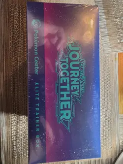 Pokemon Journey Together Pokemon Center Elite Trainer Box ETB Sealed Dented Back - Image 3