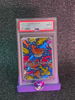 2024 POKEMON TWM EN-TWILIGHT MASQUERADE ILLUSTRATION RARE #186 TATSUGIRI PSA 8 - Image 1
