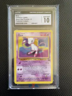 Mew Pokemon WOTC Black Star Promo #8 2000 CGC 10 - Image 1