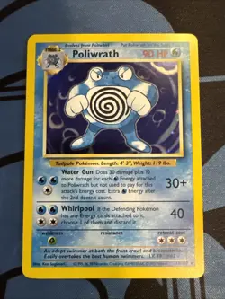 1999 Pokemon Base Set Poliwrath 13/102 Holo Rare Unlimited WOTC Vintage - Image 1