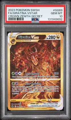 2023 POKEMON SWORD & SHIELD CROWN ZENITH SECRET FULL ART/GIRATINA VSTAR PSA 10 - Image 1