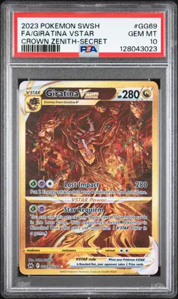 2023 POKEMON SWORD & SHIELD CROWN ZENITH SECRET FULL ART/GIRATINA VSTAR PSA 10 - Image 1
