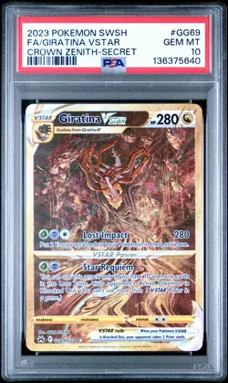 2023 POKEMON SWORD & SHIELD CROWN ZENITH SECRET FULL ART/GIRATINA VSTAR PSA 10 - Image 1