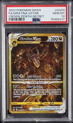 2023 POKEMON SWORD & SHIELD CROWN ZENITH SECRET FULL ART/GIRATINA VSTAR PSA 10 - Image 1