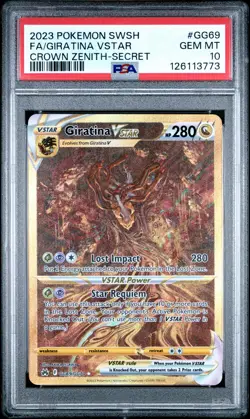 2023 POKEMON SWORD & SHIELD CROWN ZENITH SECRET FULL ART/GIRATINA VSTAR PSA 10 - Image 1
