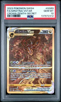 2023 POKEMON SWORD & SHIELD CROWN ZENITH SECRET FULL ART/GIRATINA VSTAR PSA 10 - Image 1