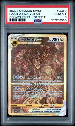 2023 POKEMON SWORD & SHIELD CROWN ZENITH SECRET FULL ART/GIRATINA VSTAR PSA 10 - Image 1
