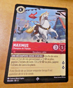 LORCANA TRADING CARD GAME DISNEY CHAPITRE 5 CARTE MAXIMUS 105/204 SR FR JCC MINT - Image 1