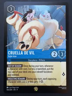 Disney Lorcana - Fabled - Cruella De Vil - Style Icon - 143/204 - Legendary NM - Image 1