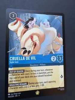Disney Lorcana - Fabled - Cruella De Vil - Style Icon - 143/204 - Legendary NM - Image 2