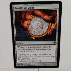 AMULET OF VIGOR --- MTG -- WORLDWAKE --- NM - Image 1
