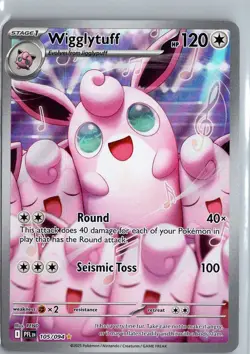 Pokemon Wigglytuff Illustration Rare ME02: Phantasmal Flames - 105/094 NM - Image 1