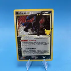 Umbreon Gold Star 25th Anniversary Celebrations Ultra Rare Pokemon TCG 17/17 NM - Image 1