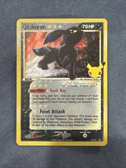 Umbreon Gold Star 17/17 Pokemon TCG Celebrations Classic Collection NM - Image 2
