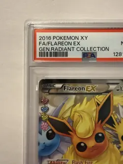 2016 Pokemon XY Generations Flareon EX Radiant Collection #RC28 PSA 8 - Image 3