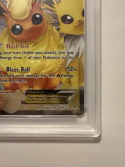 2016 Pokemon XY Generations Flareon EX Radiant Collection #RC28 PSA 8 - Image 5
