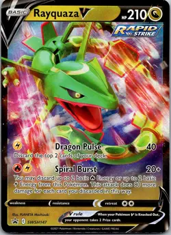 Pokemon SWSH: Sword & Shield Promo Cards #SWSH147 Rayquaza V - Image 1