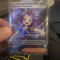 Acerola's Mischief Trainer Mega Evolution Pokemon TCG Card 165/132 - Image 1