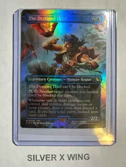 The Destined Thief Borderless Foil x1, MTG, Commander: Final Fantasy, FIC, NM - Image 1